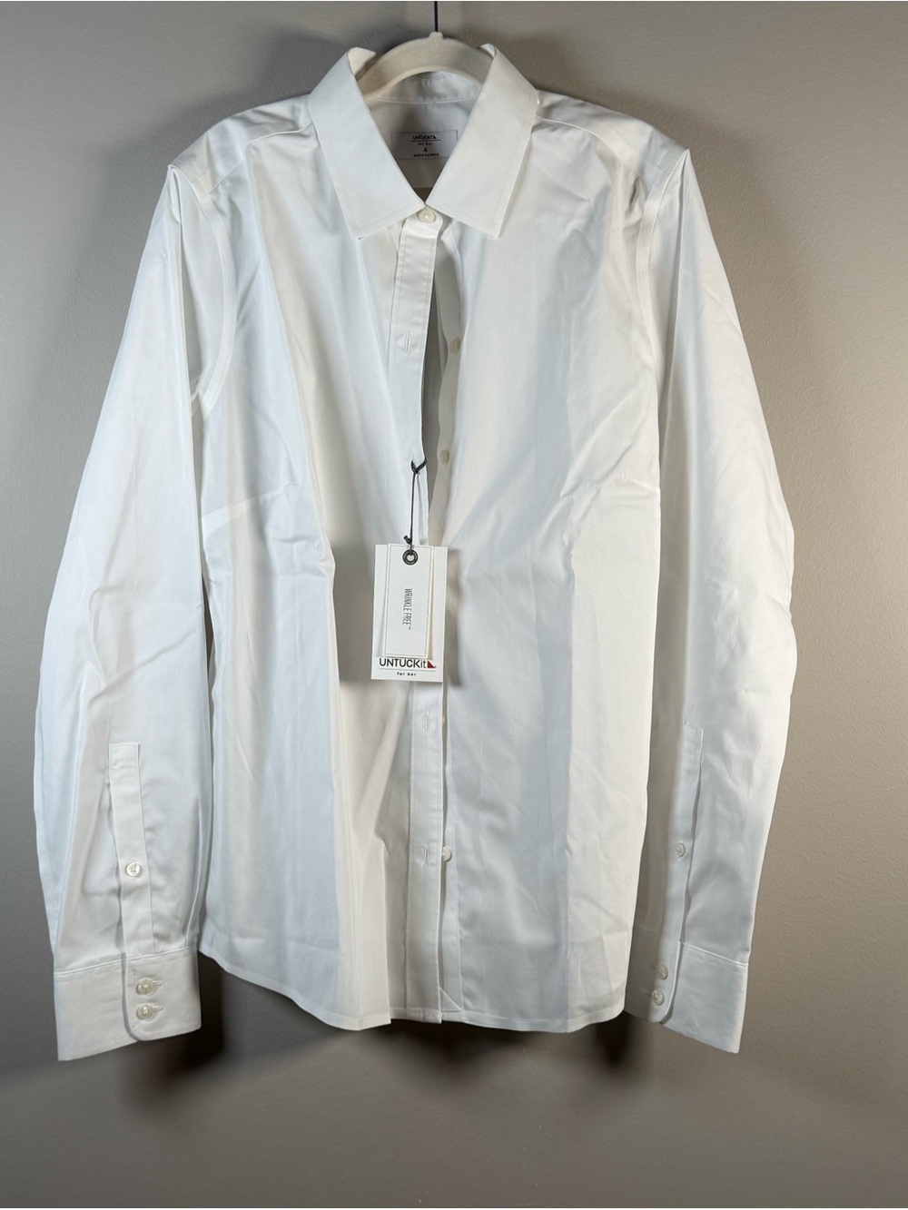 UNTUCKit Men's White Button-Down Shirt